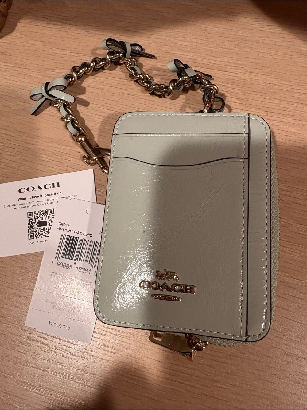 Coach Zip Card Case with Bows - Picture 3 of 4